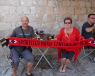 Foto mit Vereinsschal in Dubrovnik