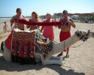 Foto mit Vereinsschal in Hurghada