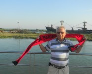 Foto mit Vereinsschal in Tulcea
