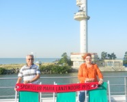 Foto mit Vereinsschal in Sulina