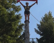 Foto mit Vereinsschal in Puchberg am Schneeberg