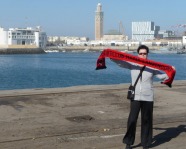 Foto mit Vereinsschal in Casablanca