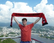 Foto mit Vereinsschal in Rio de Janeiro
