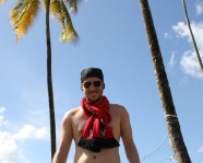 Foto mit Vereinsschal in Marigot Bay