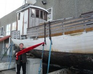 Foto mit Vereinsschal in Kristiansand