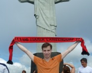 Foto mit Vereinsschal in Rio de Janeiro