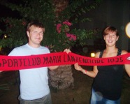Foto mit Vereinsschal in Hurghada