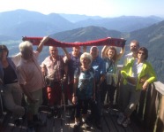 Foto mit Vereinsschal in Hochschwab