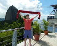 Foto mit Vereinsschal in Rio de Janeiro